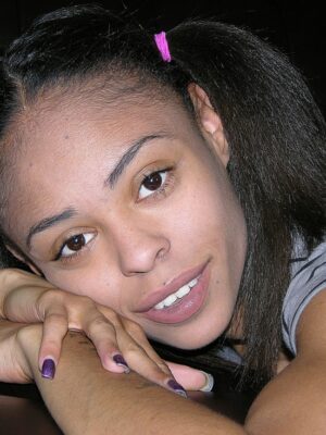 Bare Black Teen Isabella Modeling Stripped